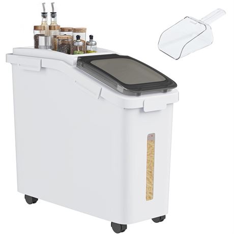 YITAHOME Large Flour Storage Container Ingredient Bins, 11.4-Gallon Rice Food