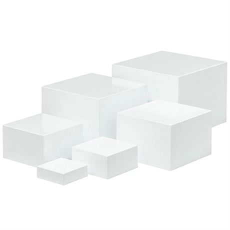 Acrylic Risers, 6 Pcs Acrylic Cube Display Stands, Buffet Risers, Food Risers