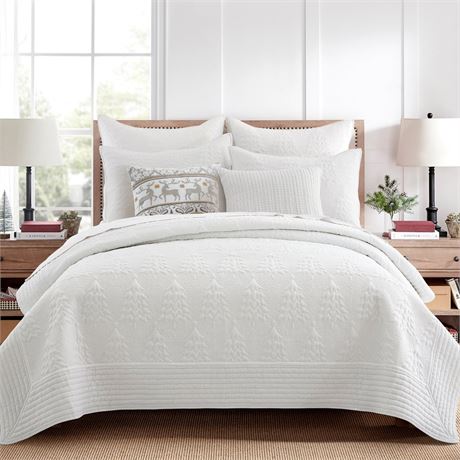 Levtex Home - O Christmas Tree Quilt Set - King Quilt and Two King Shams -