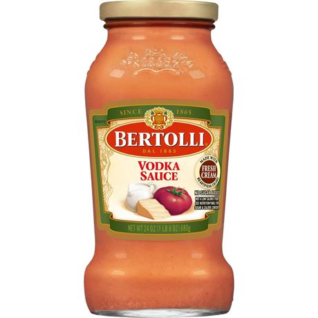 Bertolli Vodka Sauce, Authentic Tuscan Style Pasta Sauce Made with Vine-Ripened