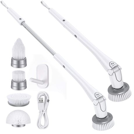 Tilswall Cordless Electric Spin Scrubber - IPX7 Waterproof Cleaning Brush with