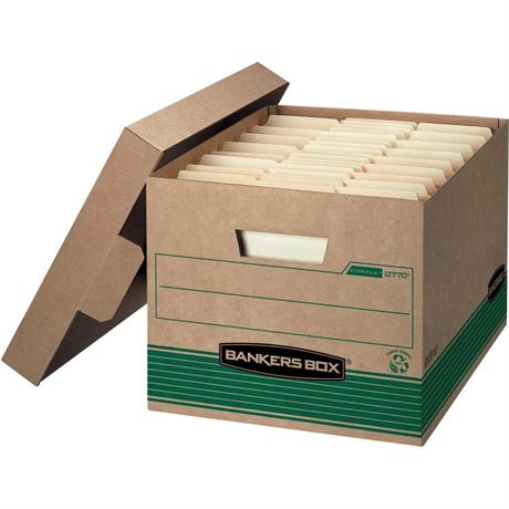 Bankers Box 20 Pack STOR/FILE Medium-Duty 100% Recycled File Storage Boxes,