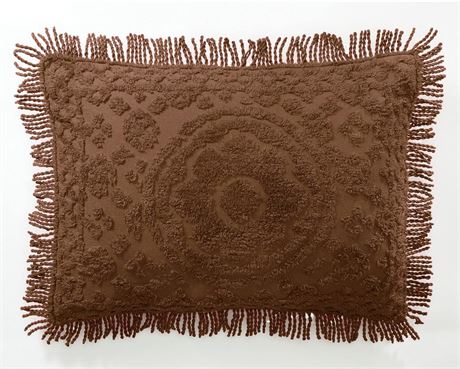 Montgomery Ward Chocolate Sham, 100% Cotton, Soft and Cozy Floral Design with