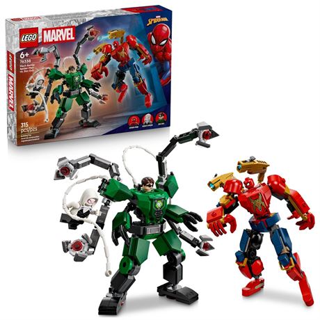 LEGO Marvel Mech Battle: Spider-Man vs. Doc Ock Building Toys for Kids - Super