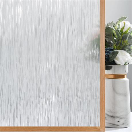 VELIMAX Frosted Window Privacy Film Non Adhesive Window Cling Removable Glass