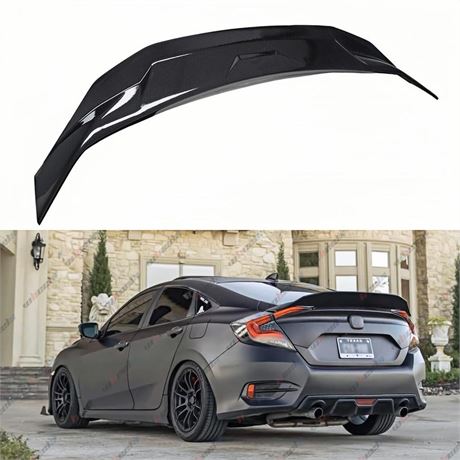 Rear Spoiler Compatible with 2016-2021 Honda Civic, Duckbill Fits for 2016 2017