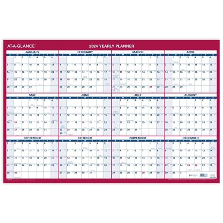 AT-A-GLANCE 2024 Wall Calendar, Monthly Planner, 24" x 36", Extra Large, Paper,