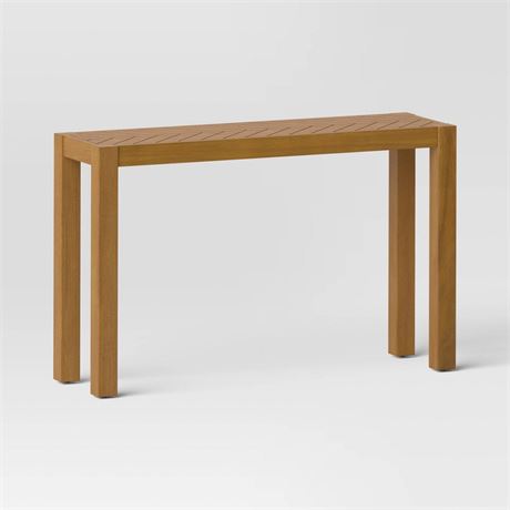 Bayshore Herringbone Console Table Brown - Threshold: Mahogany Frame, Entryway