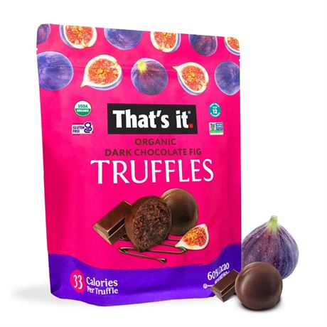 That’s It. Organic Dark Chocolate Truffles, Cocoa with Organic Fig | Vegan,