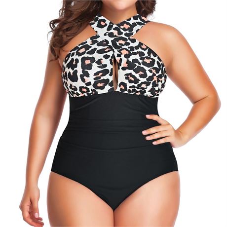 OFFSITE W YOU DI AN Women's Swimsuits Plus Size One Piece Tummy Control Ruched