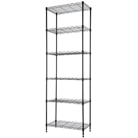 REGILLER 6 Wire Shelving Steel Storage Rack Adjustable Unit Shelves for Laundry