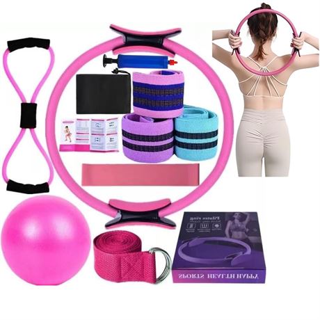 Pilates Essentials Kit for Women, Yoga Sets at Home for Women, Pilates Rings