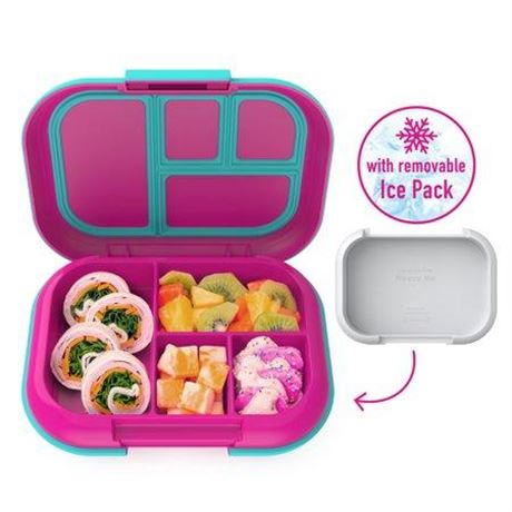 Bentgo Kids' Chill Lunch Box, Bento-Style Solution, 4 Compartments & Removable