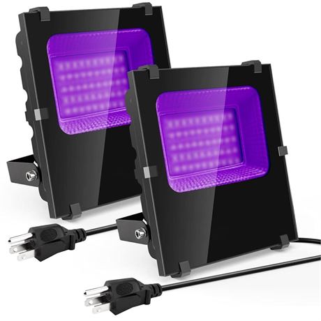 400W Halloween Black Light Flood Lights, Outdoor High Power LED Black Lights