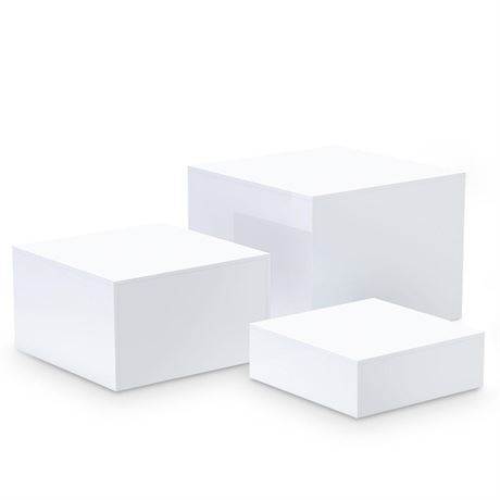 HYQ Buffet Risers, Food Risers for Buffet Table, White Risers for Display