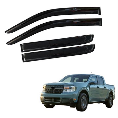 Window Visors for 2022-2024 Ford Maverick, Extra Durable Rain Guards for Car