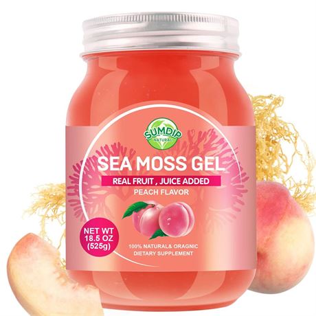 Sea Moss Gel, 18.5OZ Organic Raw Wildcrafted Irish Seamoss Gel Immune and