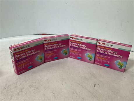 CVS Maximum Strength Severe Allergy & Sinus Headache Acetaminophen Tablets, 20