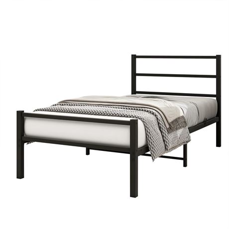 Twin Metal Bed Frame Heavy Duty Steel Support, Metal Platform Bed Frame with