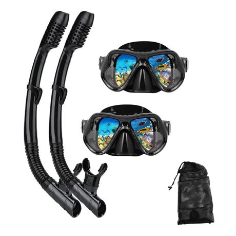 Snorkeling Gear for Adults Snorkel mask Set Scuba Diving mask Dry Snorkel