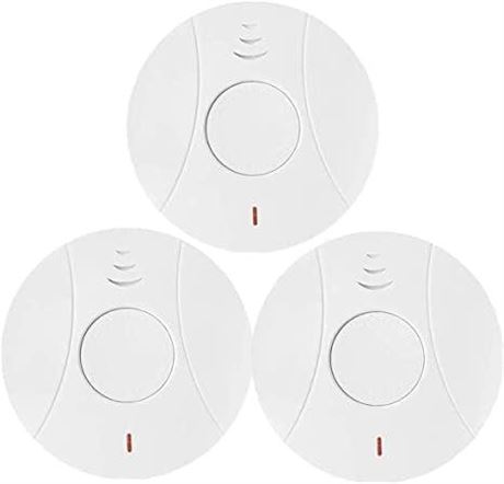 3 Pack Photoelectric Smoke and Carbon Monoxide Detector, Smoke Alarm Sealed-in