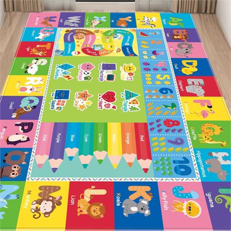 Kids Play Rug for Baby Play Mat for Floor, 78.7 x 59 Inches Kids Rugs for