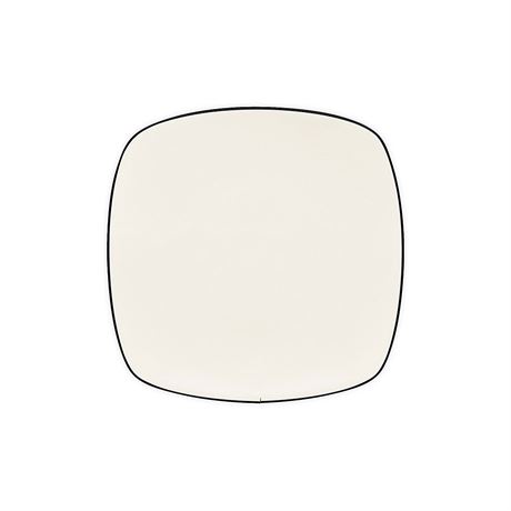 Colorwave Graphite 8.25 in. (Black) Stoneware Square Salad Plates, (Set of 4)
