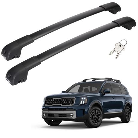 BougeRV Lockable Roof Rack Cross Bars Compatible with Kia Telluride X-PRO