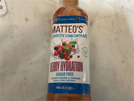 Matteos berry hydration sugar free electrolytes