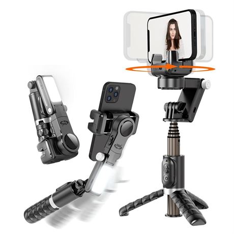 Gimbal Stabilizer for Smartphone,KOSCHEAL 2-Axis Auto Face Tracking Selfie