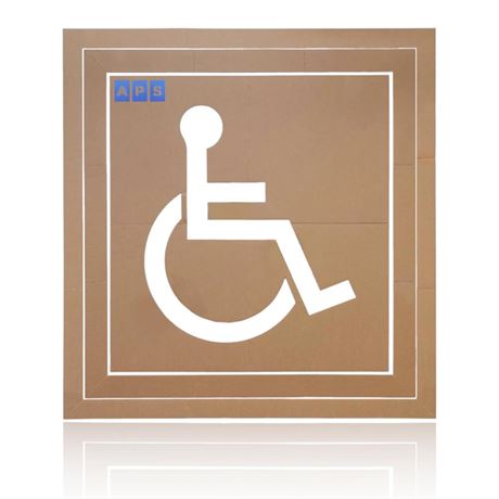 APS 39" Handicap Stencil Parking Lot | ADA Stencil 3-Piece Parking Lot Stencil