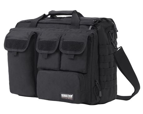 Seibertron Pro-Multifunction Shoulder Messenger Bag Fit for 17.3" Laptop Black