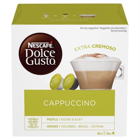 Nescafe Dolce Gusto for Nescafe Dolce Gusto Brewers, Cappuccino, 16-Count