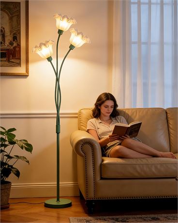Flower Floor Lamp for Living Room, Modern Tree Floor Lamp with Adjustable