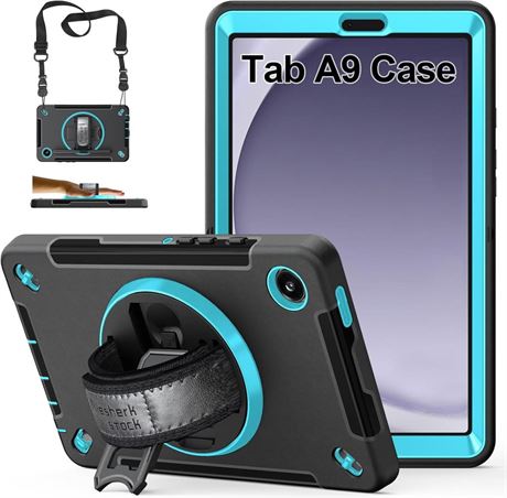 Case for Galaxy Tab A9 2023: Military Grade Shockproof Protective TPU Cover for