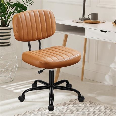 DUMOS Armless Home Office Desk Chair Ergonomic with Low Back Lumbar Support,