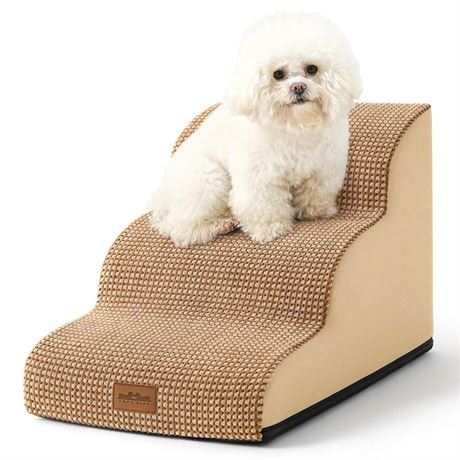 Small Dog Stairs for Couch 15.7" H, Pet Step with Leakproof Cover, High Density