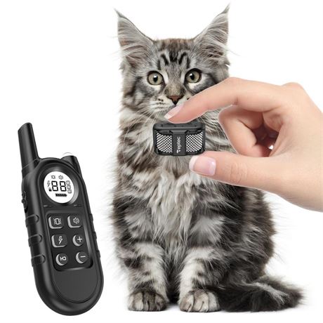 Smallest & Lightest Cat Training Collar, Cat Safe Shock Collar with Shock,