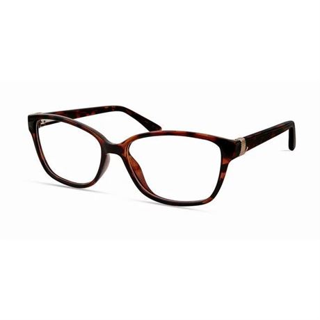 Dark Tortoise & Blue Rectangular Mens Full Rim Eyeglasses Frames 54-18-140