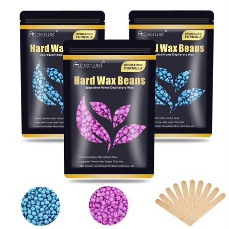 Wax Beads for Hair Removal, 10.5oz Upgraded Formula Painless Hard Wax Beans