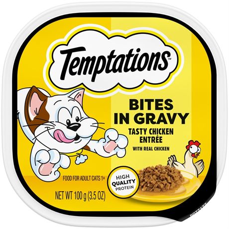 Temptations Tasty Chicken Flavor Bites In Gravy Wet Cat Food For Adult Cats,