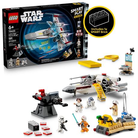 LEGO Star Wars SMART Play: Luke’s Red Five X-Wing Interactive Building Toy -
