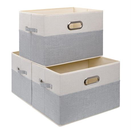 DIMJ Jumbo Storage Bins Closet Organizer Storage Basket for Shelves, Closet