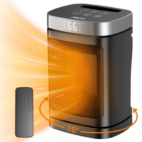 OFFSITE Small Portable Space Heater for Indoor Use - with 70°Rotating Feature,