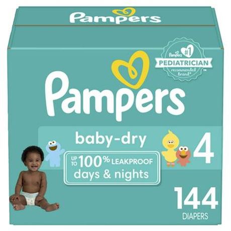 Pampers Baby Dry Diapers Size 4  144 Count (Select for More Options)