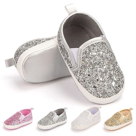 Meckior Infant Baby Girls Boys Canvas Shoes Soft Sole Toddler Slip On Newborn