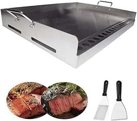 Professional Stainless Steel Universal Griddle (24"X16") Flat Top Grills for
