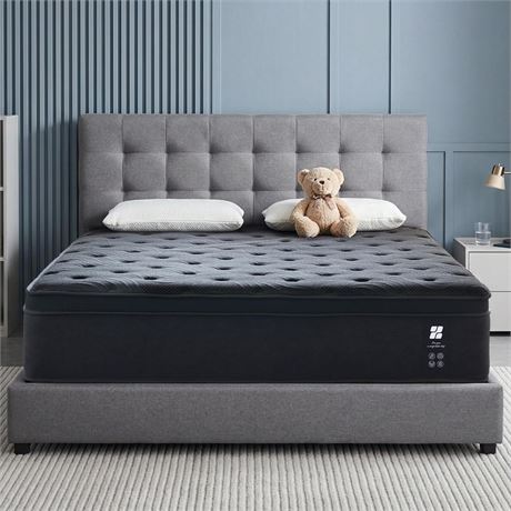 Profus Full Size Mattress, 14 Inch Full Mattress in a Box, Memory Foam Hybrid