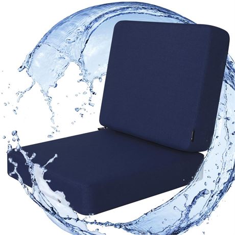 OFFSITE Favoyard Outdoor Deep Seat Cushion Set, 24 x 24 Inch Rainproof & 3-Year