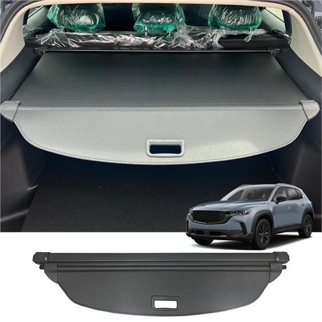 Retractable Cargo Cover for 2023 2024 2025 Mazda CX-50, Rear Trunk Cover